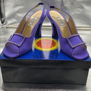Gianni Versace Purple Evening Pumps